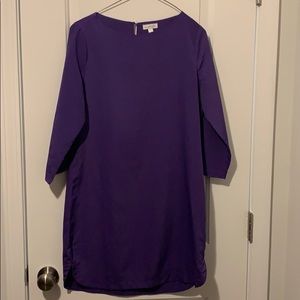 Purple charming Charlie 3/4 quarter sleeve dress.